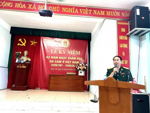 HUYỆN HỘI QUỐC OAI TỔ CHỨC KỶ NIỆM 63 NĂM THẢM HỌA DA CAM Ở VIỆT NAM (10/8/1961 - 10/8/2024)